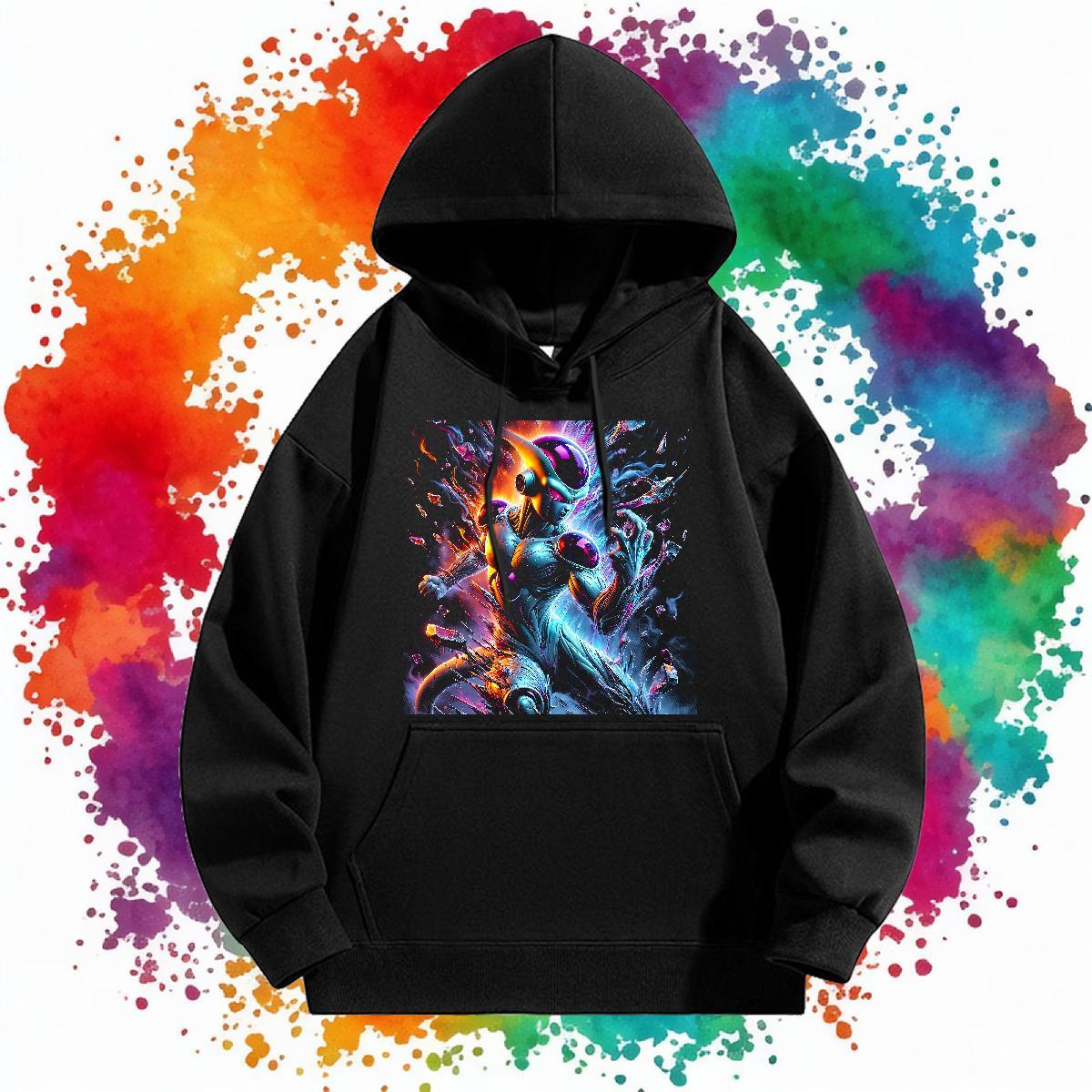 2024 Autumn Winter Hooded Sweatshirt Drawstring Long Sleeve Comfortable Mens Hoodie Black Oversized Hoody Daily Wear Tech Fleece
