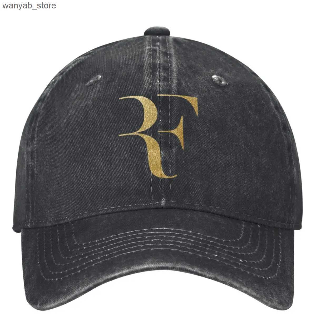 Ball Caps Golden Roger Federer RF baseball cap unisex mens design hip-hop dad hat summer streetwear outdoor sports baseball cap L240910