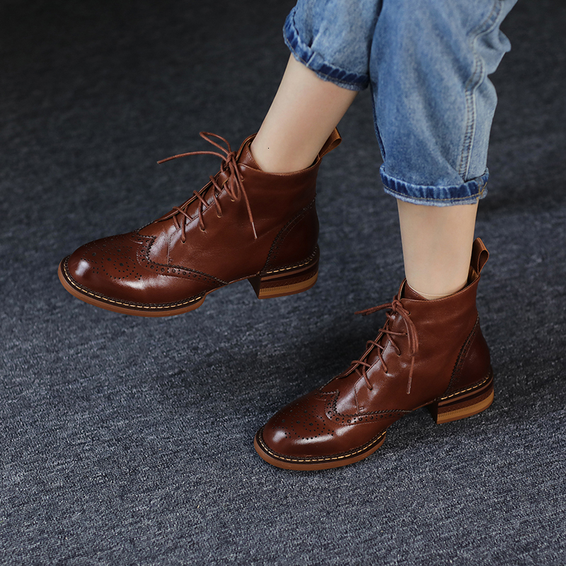 2024 New Autumn Shoes Lace-Up Winter Block Ankle For Women Atos De Mujer Womens Chunky Boots