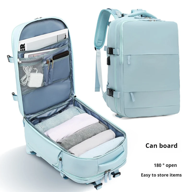 Casual Dry Wet Separation Backpack School Bag Large Capacity USB Charging Laptop Backpack Bag Waterproof Nylon Travel Backpack