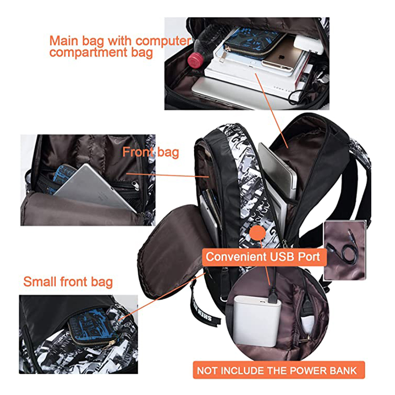 Luminous Kids School Backpack Boys Waterproof Durable School Bags for Boy High School Students Bookbag Mochilas Escolares