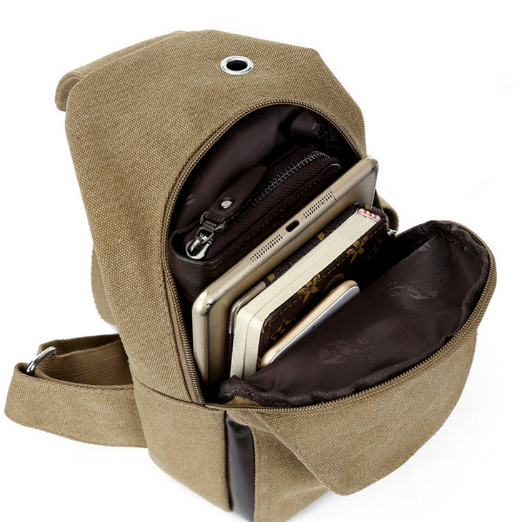 NEW Chest Pack Travel By Walking Military Messenger Bag Canvas Bag For Men Chest Sling Pack One Single Shoulder Man