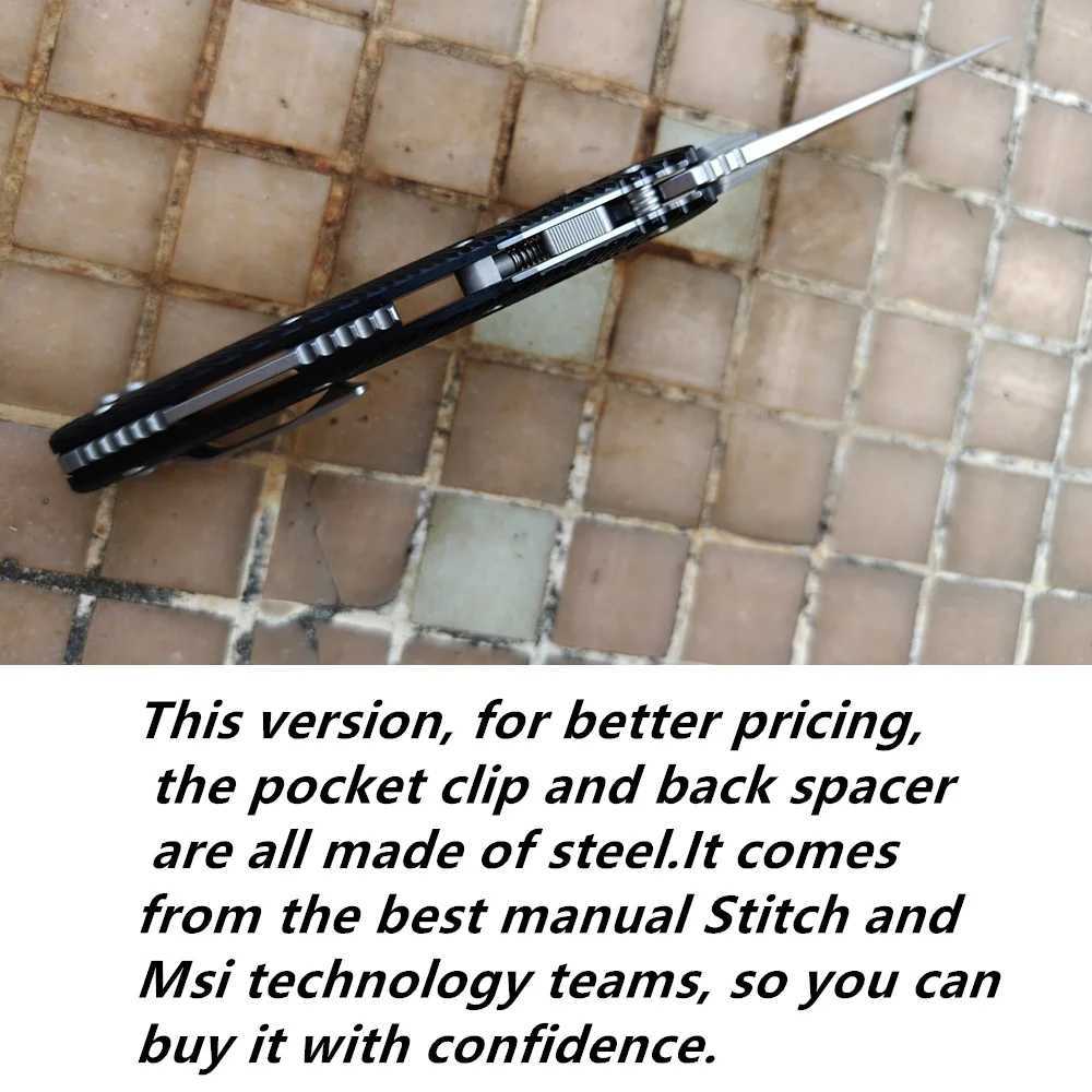 JUFULE 137RL Manual Open Real Carbon Fiber / G10 Ball Bearing Mark M390MK Blade Hunting Fish Outdoor EDC Tool Folding Camp Knife X241108