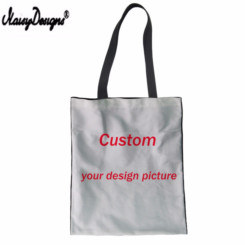 NOISYDESIGNS Canvas Handbag Women Cute Cartoon Alpaca Pattern Print Girls Shopper Bags Summer Beach Bag Female Shopping Handbag