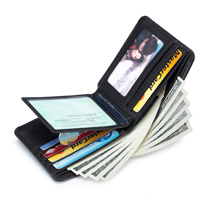 2023 New Wallet Men's Genuine Leather Short Fashion Pleats Wallet For Father's Boyfriend's Valentine's Day Birthday Easter Gift