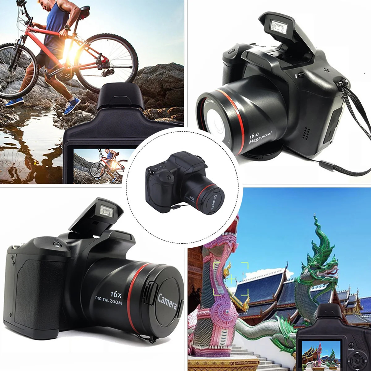 Digital Camera Portable 16x Zoom Video Camcorder Pography Telepo Camera Digital Camera Video Camera Video Camcorder 240327