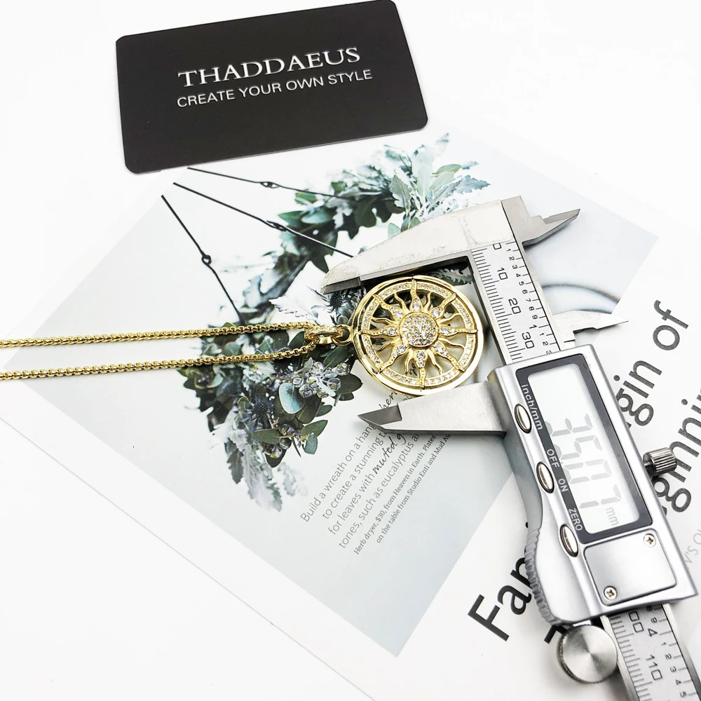 Necklace Gold Color Sun Link Chain Fashion Ethnic Jewelry Europe Style 925 Stering Silver Gift For Men Women 241106