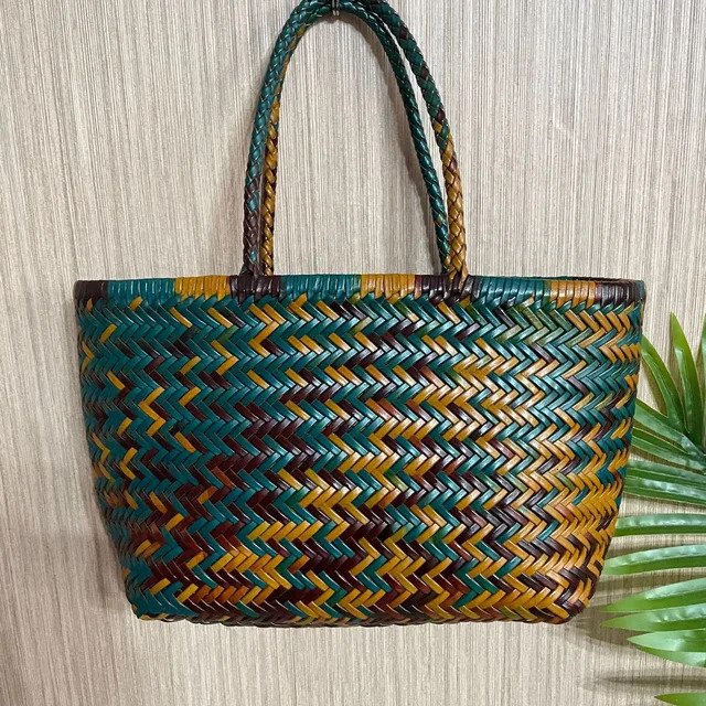 Handbags Women's Genuine Leather Shoulder Weaving Casual Shopping Bag Vintage Big Tote Purse Cowhide Cross Hand Bags Lady Sleek design BagVoyage