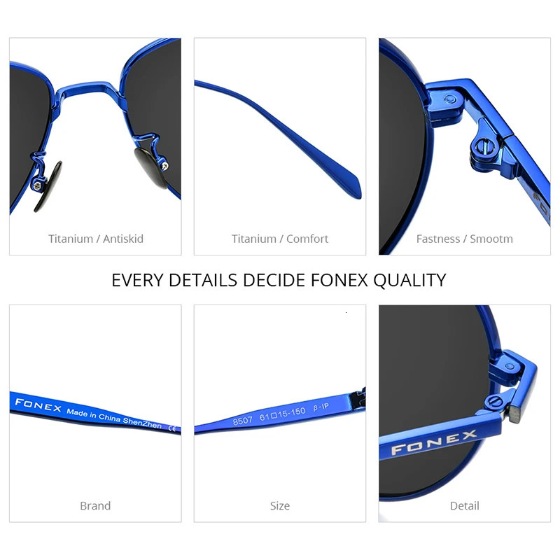 FONEX pure polarized sunglasses for men aviation sunglasses for drivers outdoor pilots UV400 sun visors 8507 241106
