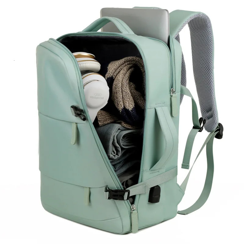 2024 mens large capacity travel multifunctional backpack with shoe storage multi-layer dry and wet separation waterproof 241106