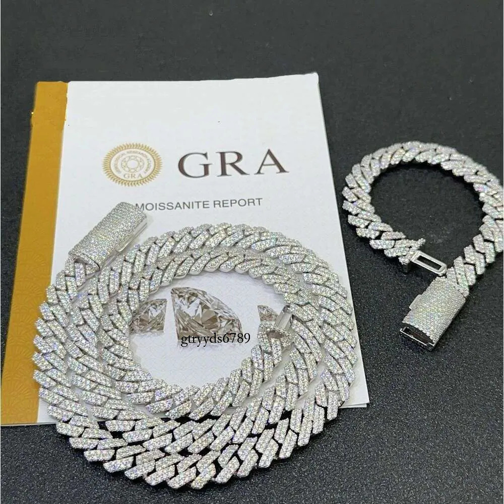 fashion pendant necklaces designer for men fine jewelry pass dia tester iced out miami necklace sterg sier 14mm cuban k chain moissanite