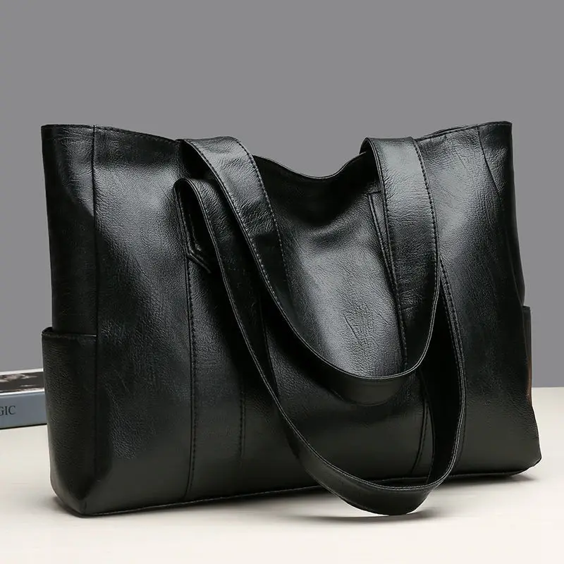 Fashion Simple Shoulder Handbag 2024 New Korean Large Capacity Tote Bag Leisure Hundred Shoulder Bag Wholesale