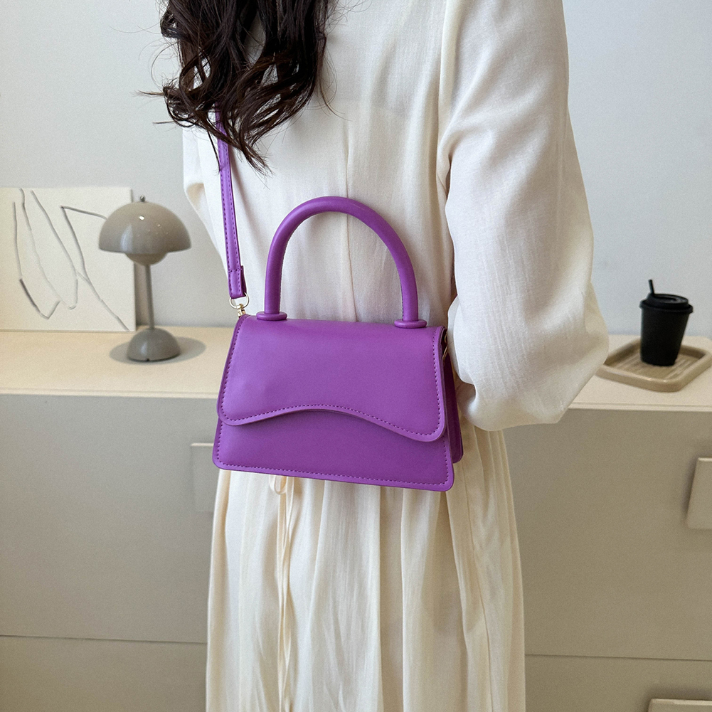 Fashion PU Leather Flap Shoulder Bag Ladies Trendy Solid Color Messenger Handbags Leisure Stylish Crossbody Bag For Women Clutch