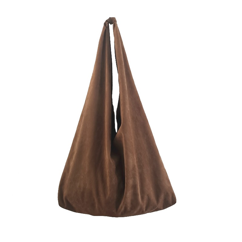 Faux Suede Shoulder Bags Women Retro Knotted Large Capacity Big Crossbody Bag Handbag Designer Handbags High Quality
