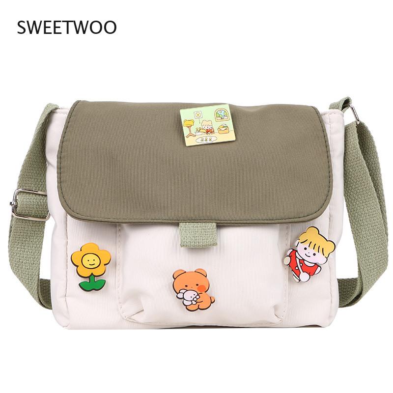 2021 New Cute Small Bag Vintage Feeling Soft Girl Girl Heart Soft Cute Student Shoulder Bag Japanese Harajuku Messenger Bag