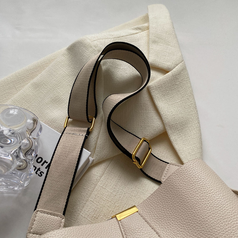 Women Luxury Shoulder Bag Large Capacity Bucket Satchel Bag Adjustable Strap Simple Underarm Bag Female Dating Bag