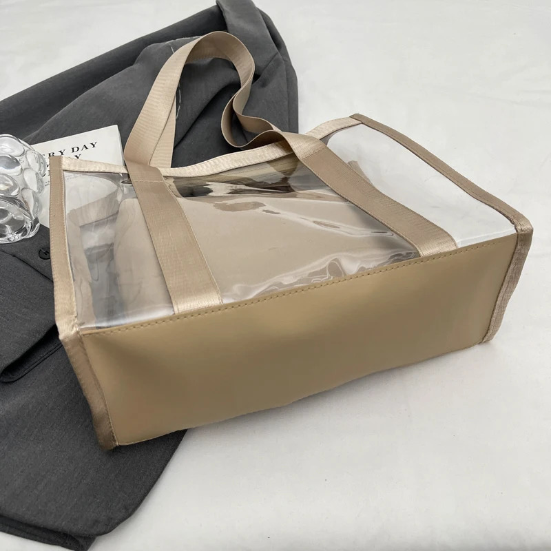2024 MUDUO Transparent Shopping Handbag Shoulder Plastic Fashion Gift Packaging Wedding Bag Portable Customization 241107