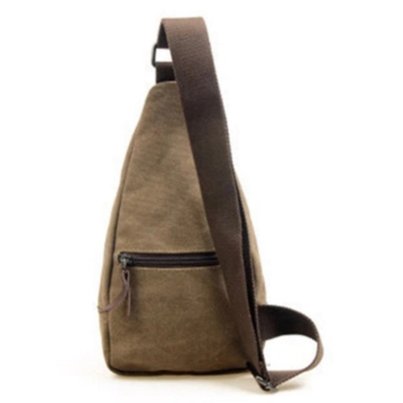 Man Fashion Messenger Casual Travel Chest Bag Canvas Crossbody Back Pack Men's Shoulder Bag Multifunction Small Travel Bag