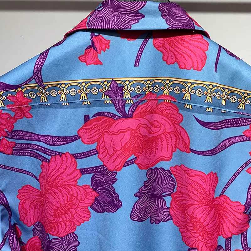 Men's T-Shirts Retro Court Colorful Contrast Print Mens Short sleeved Street Clothing Summer Hawaii Casual Shirt Mens Street Chemical Mens J24040