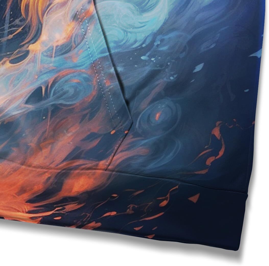 Hoodie for Mens Womens Mens Wolf Hoodie 3D Print Novelty Graphic Hoodies Fashion Wolf Pullover For Men Graphic Trendy Fox Pattern