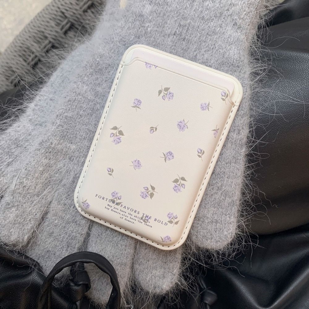 INS Korean Cute Bow For Magsafe Magnetic Card Clip Phone Case For iPhone 15 Pro Max Magnetic Wallet Card Holder Phone Accessorie