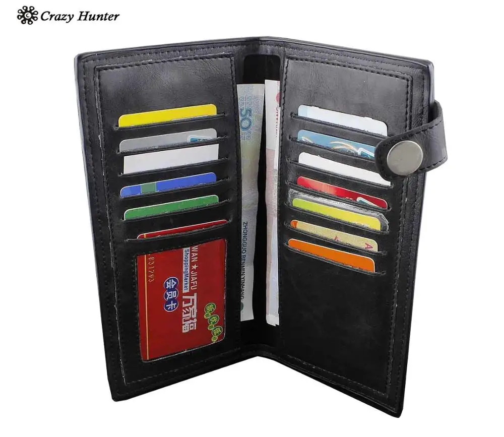 Gothic Skull Cross Biker Punk Card Holder Mens Leather Wallet With Pants Chain