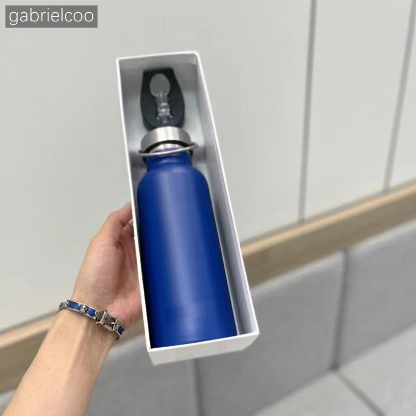 Designer Water Bottle Candy Color Insulation Cup INS Classic Letter Printing Art Student Portable Handheld Cup 500ML Large Capacity Kettle 16f