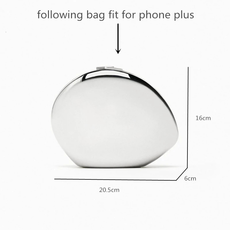 Womens metal silver shell bag cute evening clutch bag with shoulder strap used for wedding party small wallet er handbag 241107ww