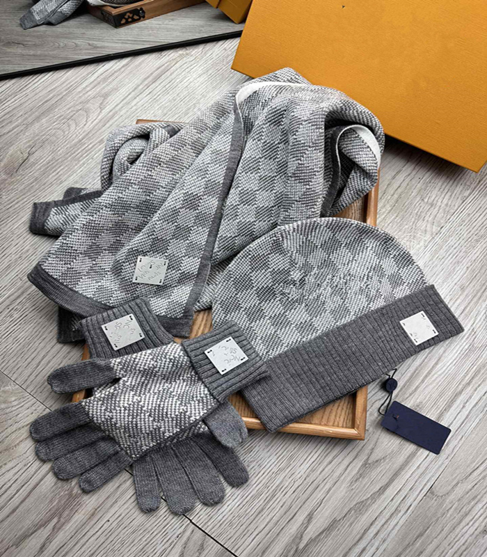 new keep warm classic plaid 2025 fashion beanie hat scarf sets femmes scadroet set louis vouitton lv lvt vuittonly hiver chaud chapeauxet foulards chapeau de bonnet p