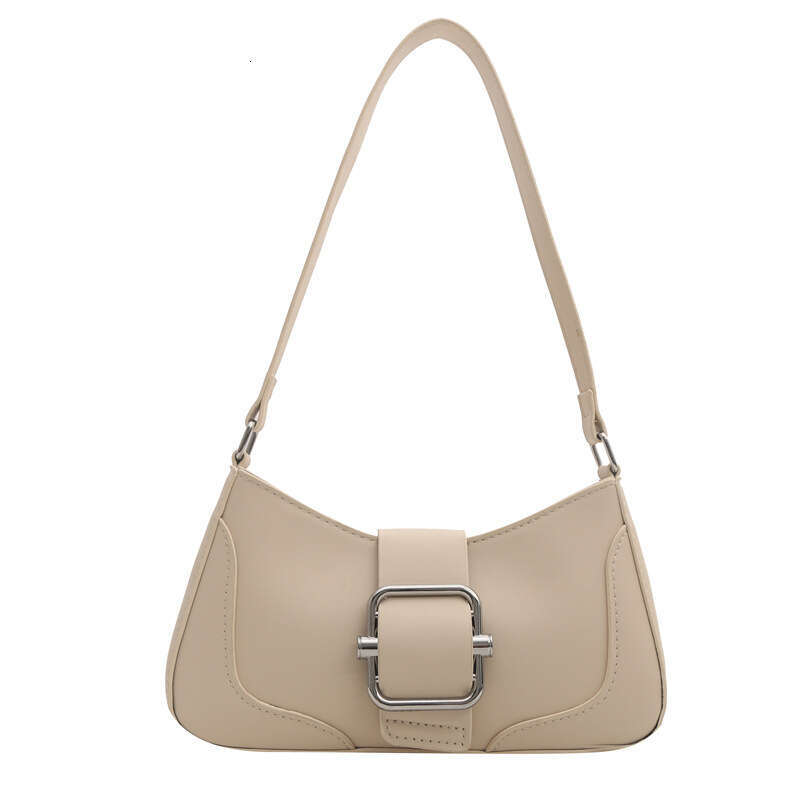 Simple and trendy belt buckle design 2024 new women's fashionable single shoulder armpit simple crossbody bag