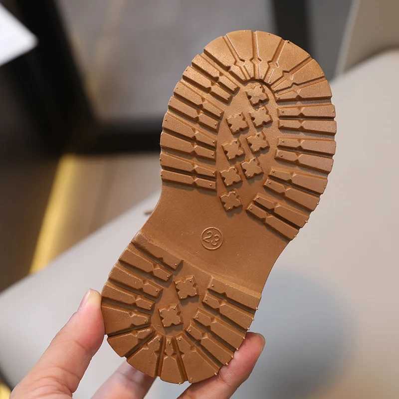 Boys And Girls British Sle Side Zipper Boots Childrens Winter Padded Warm Non-Slip Boots 2-10 Years Old Childrens ShoesXJ241206