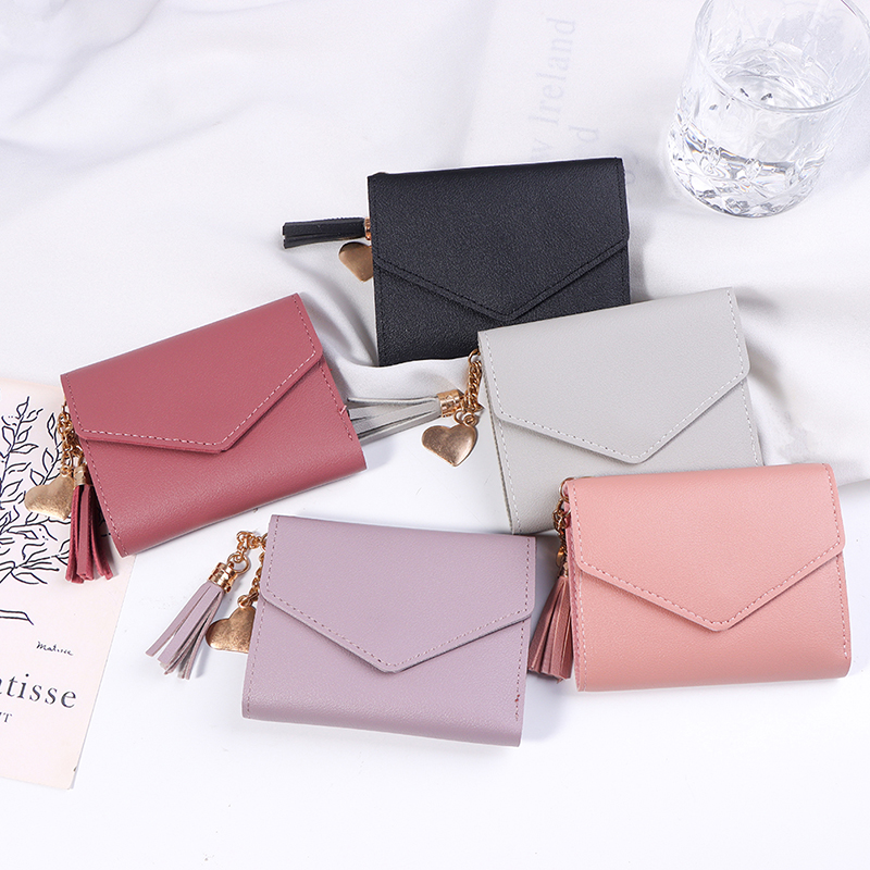 1Pc Short Tassel Wallet Women Fashion Purse Mini Coin Purse Female Money Pocket Small Card Holder Bag Girl Clutch Bag