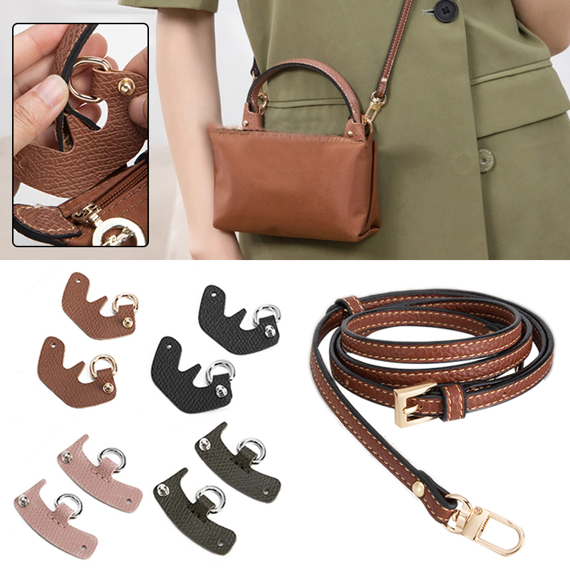 Bag Strap For Longchamp Mini Punch-free Genuine Leather Shoulder Strap Set Transformation Crossbody Strap Bag Accessories