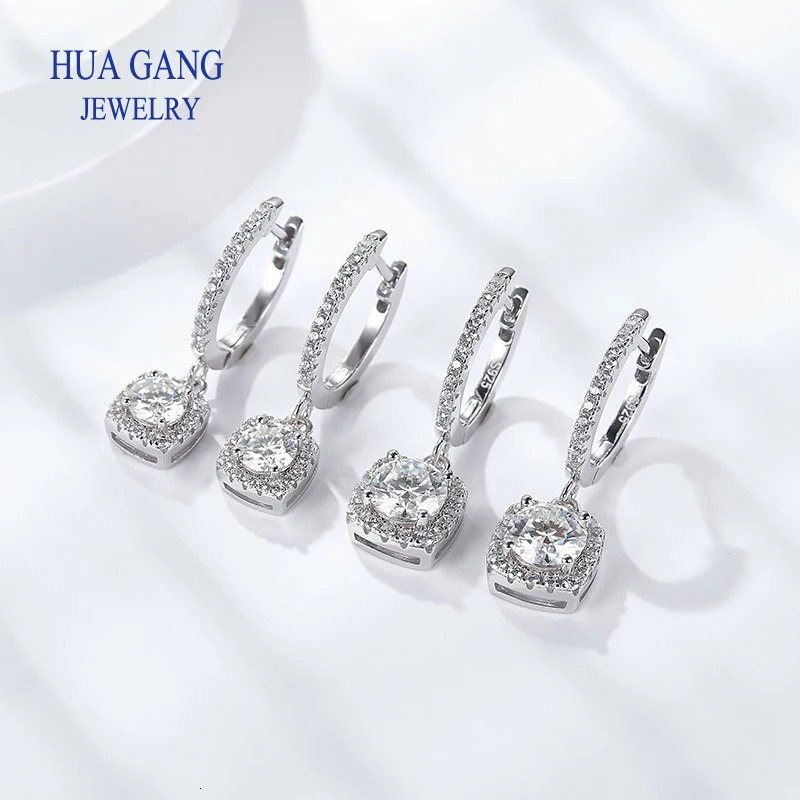 Womens Earrings Diamond Earrings S925 Pure Silver Jewelry Girl Valentines Day Wedding Gift 241106