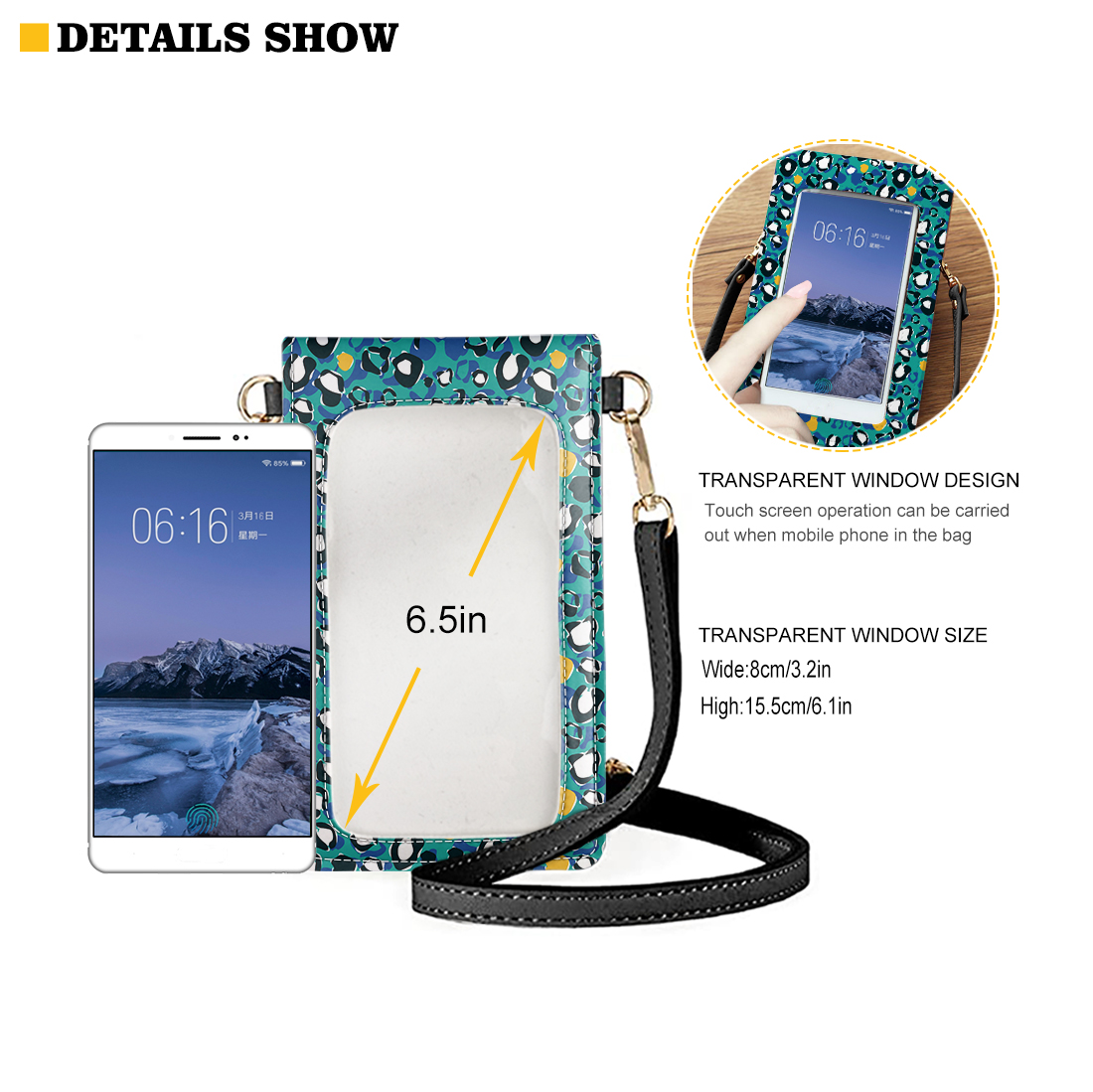 Noisydesigns Custom Women Luxury Business Messenger Bag Cell Phone Ladies Purse Clutch Shoulder Straps Golden Flower Pattern