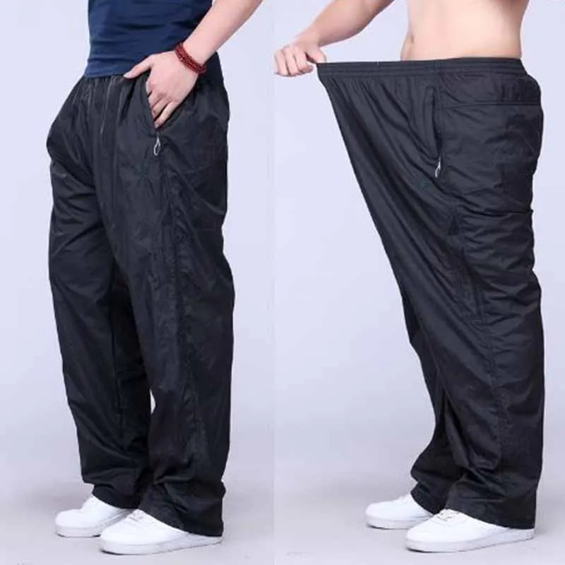 plus size fat trousers spring summer casual pants mens sweatpants mid full loose thin men clothes 241104