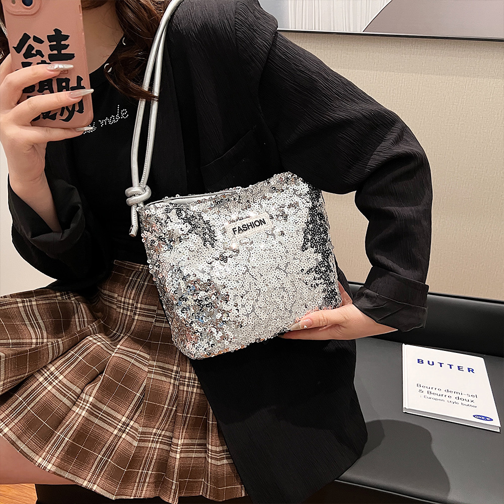 Luxury Sequins Evening Bag for Women Design Shoulder Crossbody Bags Chic Hobo Purses Shiny Tote Handbag Ladies Clutch Hand Bag