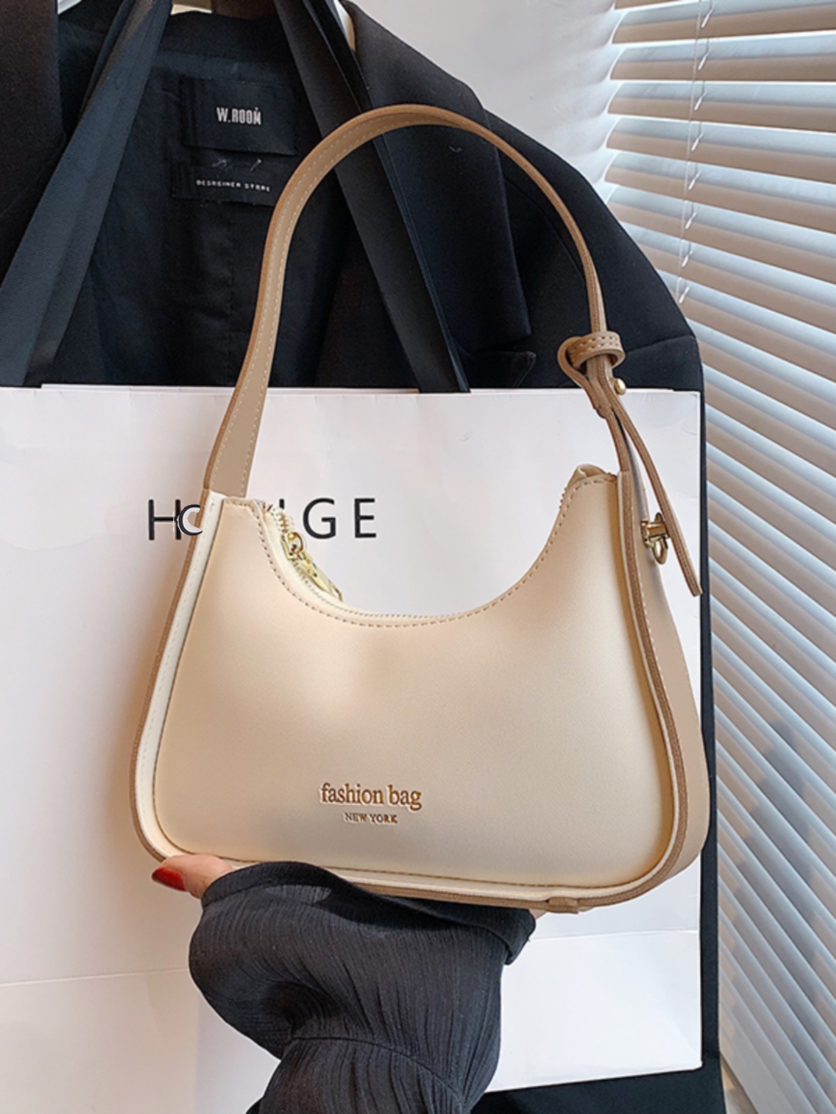 High Quality Textured Ladies Underarm Bags Spring Summer Trendy Pu Leather Single Shoulder Bag Fashion Women Handbag