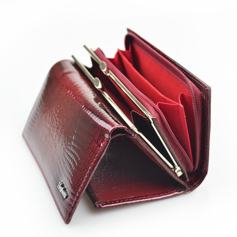 HH Women Luxury Brand Fashion Genuine Leather Fashion Short Wallet Female Alligator Hasp Lady Coin Purses Small Wallets