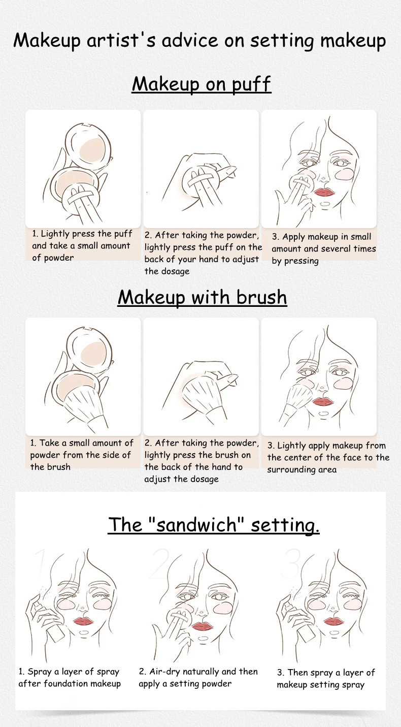 LADORE COLORS Laose Edelweiss Light Mist Pressed Powder Powder Oil Control Long lasting Contour concealer 241107