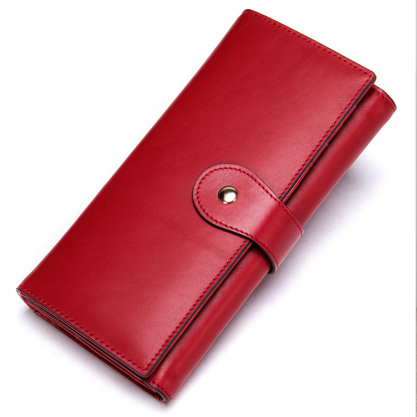 Free Shipping Genuine Leather Fashion Lady Notecase Designer Woman Purse Evening Party Long Hand Clutch For Ladies Dress Red Designer Bag Luxury Bag T