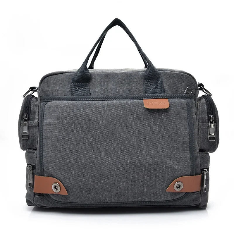 Men Crossbody bags Male Canvas Shoulder Bag Boy Messenger bag Man Handbags for Travel Casual Large Satchel Grey bolsos sac 241106