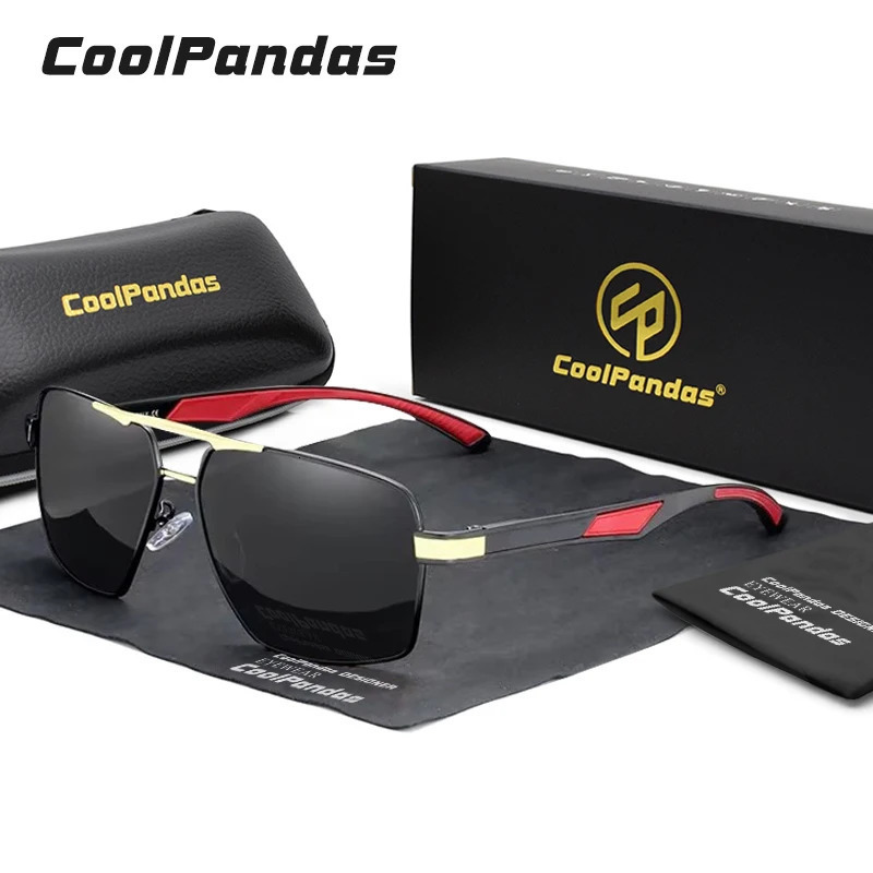 Square Mens Sunglasses Polarized UV400 Sunglasses Womens Driving Anti Glasses Fashion Sunshade Glasses 241106
