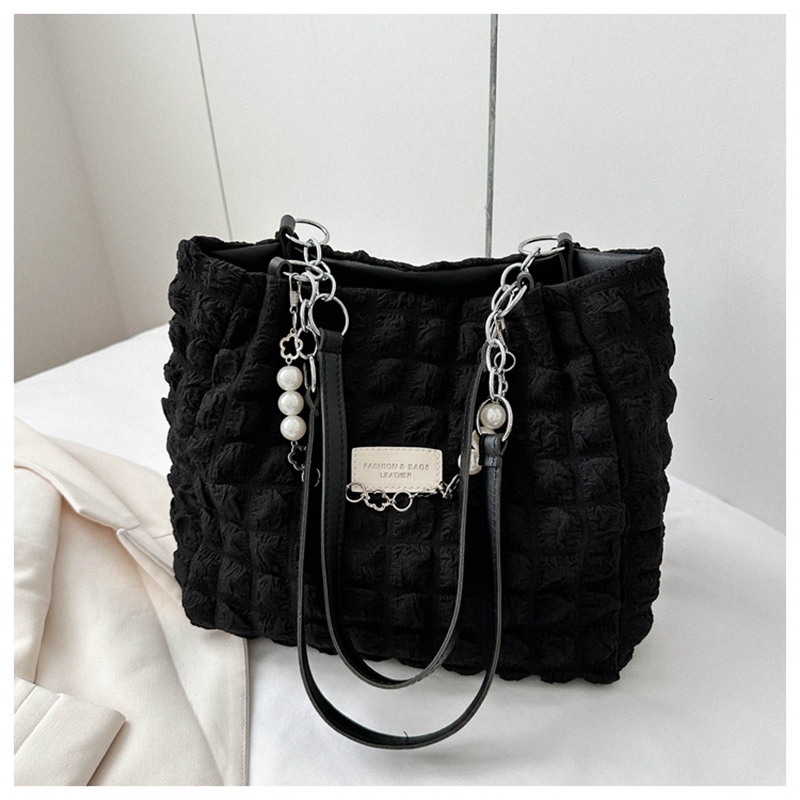 Women Shoulder Bag Quilted Padded Fashion Pleated Bubbles Cloud Shoulder Bags Large CapacityTote Bucket Designer Ruched Handbags
