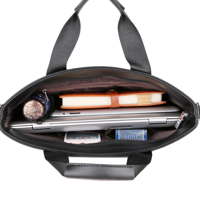 Casual Business Men's Briefcase Large Capacity Shoulder Messenger Bag Leather Man Handbag Office Laptop Bag