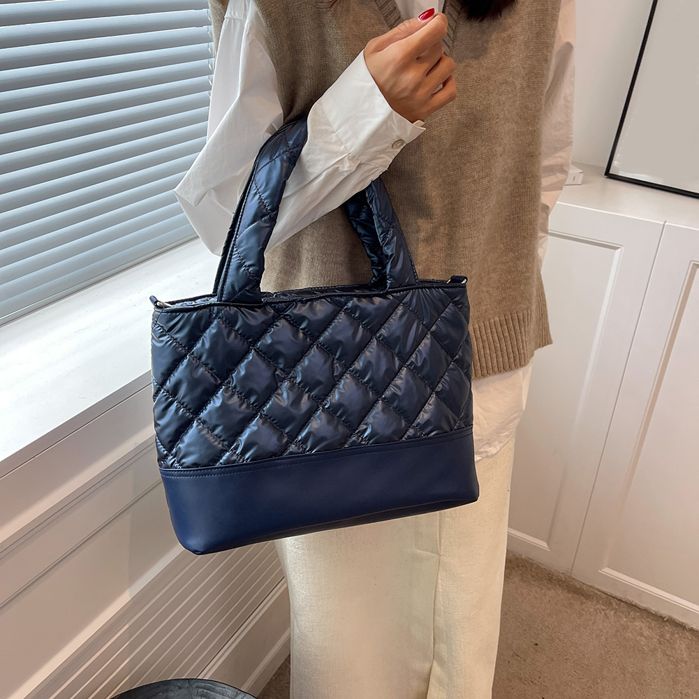 New Fashion Large Tote Bags Padded Handbags Designer Quilted Women Shoulder Bags Nylon Down Cotton Autumn Winter Crossbody Bags