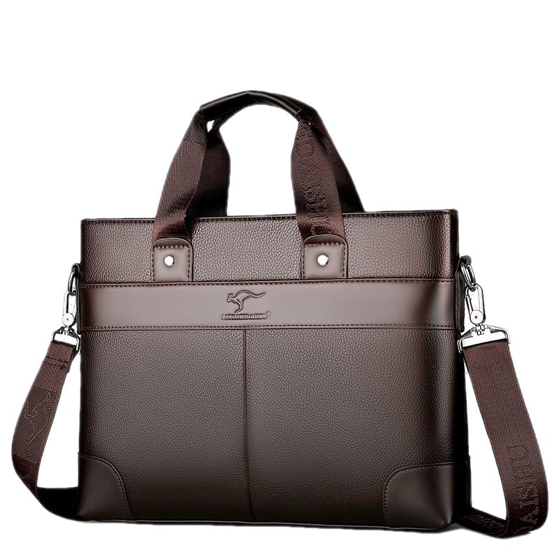 Casual Business Men's Briefcase Large Capacity Shoulder Messenger Bag Leather Man Handbag Office Laptop Bag
