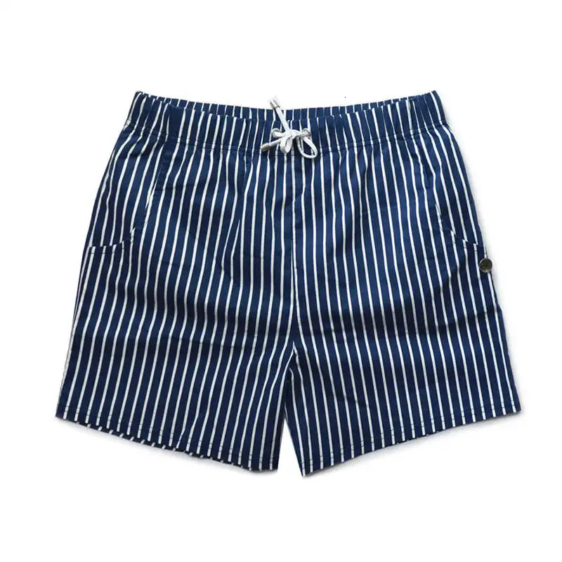 Stripe Swimming Shorts Men Swim Trunks For Cotton Spandex Summer Beach Short Pants Desmiit Swimwear Swimsuit Bathing Suit Briefs 240407