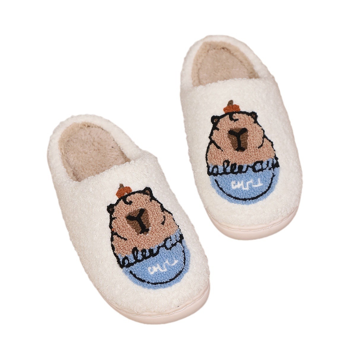 Cute Capibala Cartoon Cotton Slippers Free Shipping.