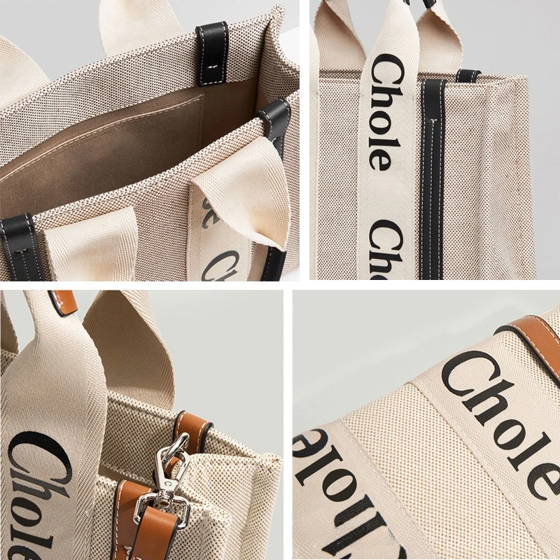 Women Fashion Canvas Shoulder Bag Cotton Cloth Handbags Large Tote Fashion Trend Handbag High Quality Canvas Shopping Bag